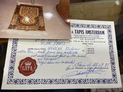 TURQUIE.
Fin tapis de prière Héréké en soie...