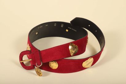 YVES SAINT LAURENT.
Ceinture en porc velours...