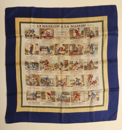 HERMÈS.
Carré Le Médecin à la Maison en soie...