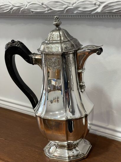 Silver tea and coffee set (800/1000th), including...