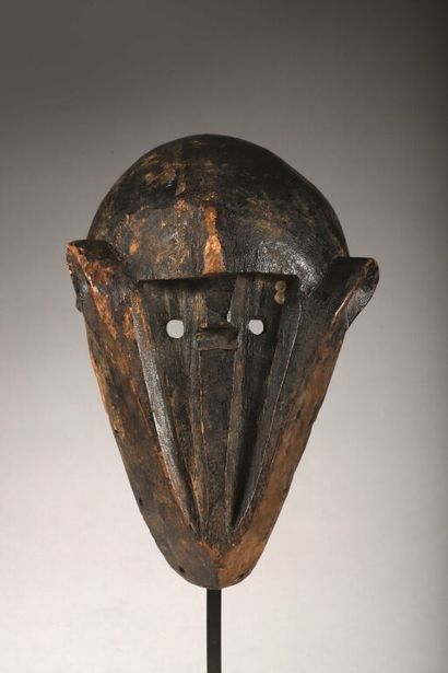 Helmet mask with triangular face pierced...