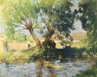 Pierre Eugène MONTEZIN (1874-1946).
Moissonneurs...
