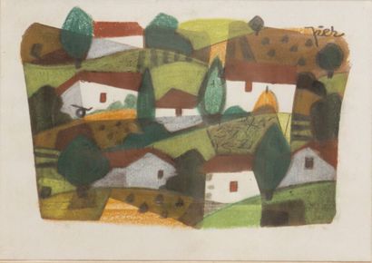PIER (LABADIE Pierre dit, 1950-2019).
Village...