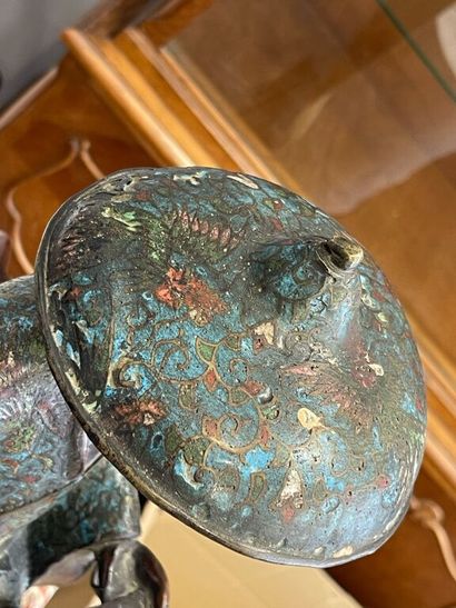 JAPAN. 
Bronze proof with brown patina and...
