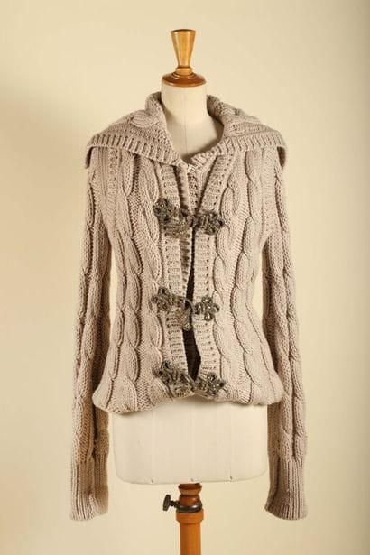 BLUE MARINE.
Shawl-collar cardigan and sweater...