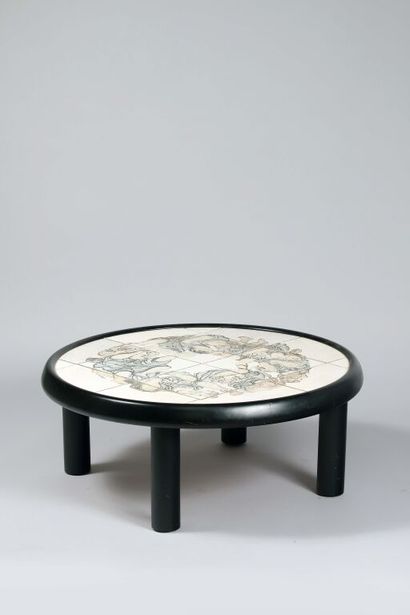 Roger CAPRON (1921-2006).
Table basse à plateau...
