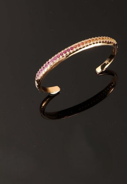* ALEXANDRA ROSIER. 
750 ‰ yellow gold open...
