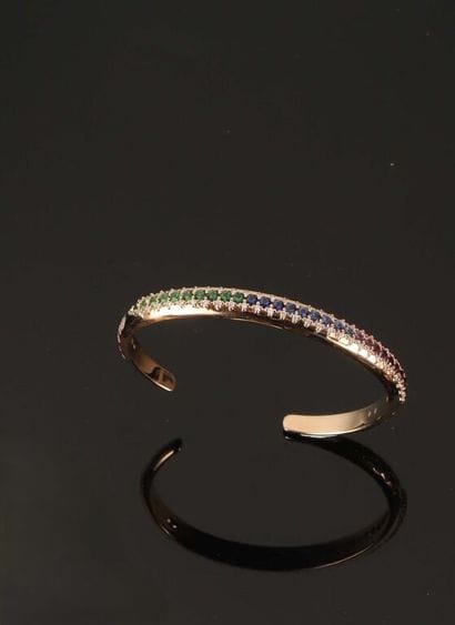 * ALEXANDRA ROSIER. 
Bracelet jonc rigide...