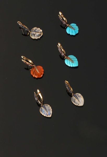 * ALEXANDRA ROSIER.
Set of three pairs of...
