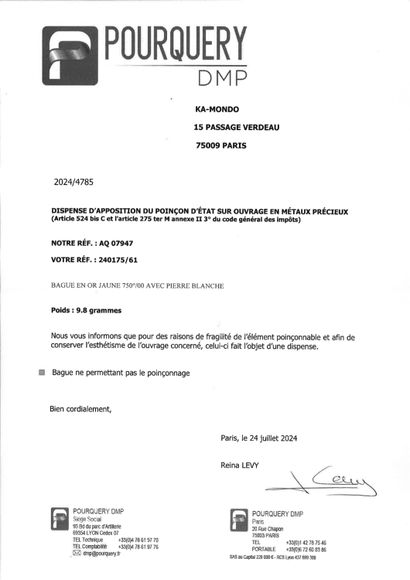 * ALEXANDRA ROSIER.
Anneau de type alliance...