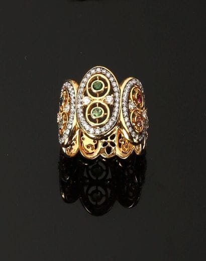 * ALEXANDRA ROSIER.
Bague en or jaune 750‰...