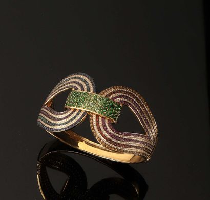 * ALEXANDRA ROSIER.
Bracelet rigide ouvrant...
