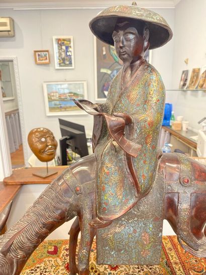 JAPAN. 
Bronze proof with brown patina and...