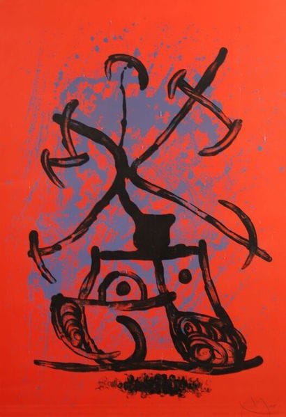 Joan MIRO (1893-1983).
Untitled.
Color lithograph....