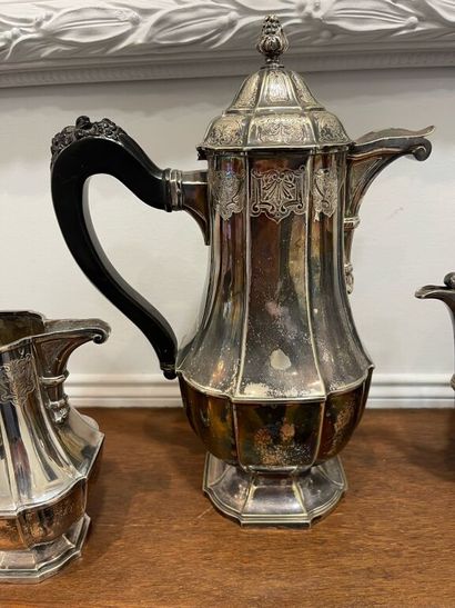 Silver tea and coffee set (800/1000th), including...