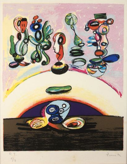 José Luis ZUMETA (1939-2020).
Abstraction.
Lithograph...