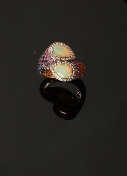 * ALEXANDRA ROSIER.
Bague croisée en or 750...