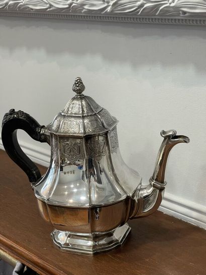 Silver tea and coffee set (800/1000th), including...