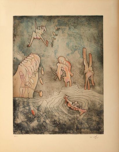 Roberto MATTA (1911-2002).
Pouffer l'amour,...