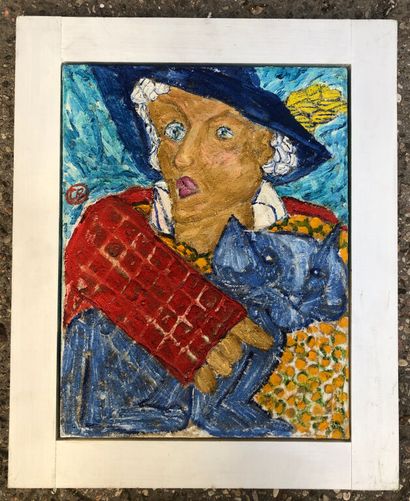 Chris BESSER (née en 1940).
[La mère, 1994].
Huile...