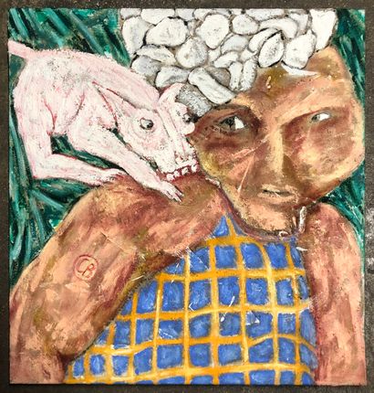 Chris BESSER (née en 1940).
[Le besoin, 1994].
Huile...