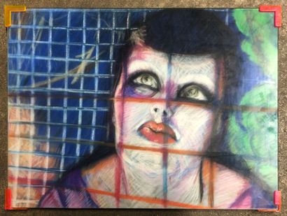 Chris BESSER (née en 1940).
Sans titre.
Pastel...
