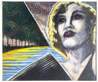 Chris BESSER (née en 1940).
Sans titre.
Pastel...