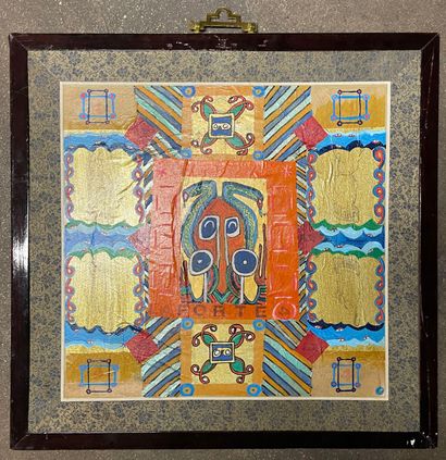 Chris BESSER (née en 1940).
La porte, [2008].
Acrylique...