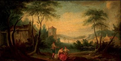 École FRANÇAISE du XVIIIe siècle
Paysage...