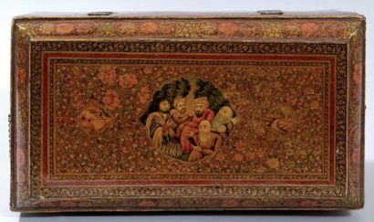 COFFRET QAJAR AUX DERVICHES, IRAN, FIN DU...
