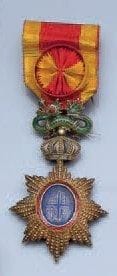 ANNAM, ÉTOILE D'OFFICIER. Vermeil. Signée...