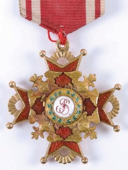 ORDRE DE SAINT-STANISLAS. Croix de 4' classe,...