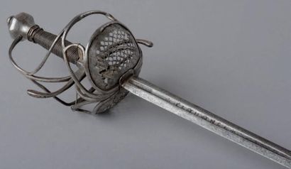 FINE ÉPÉE «À LA PAPPENHEIM». Pommeau à pans...
