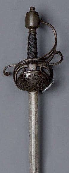 ÉPÉE «À LA PAPPENHEIM». Coquille incrustée...