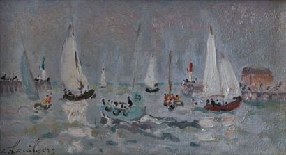 * André HAMBOURG (1909-1999).
Les voiles...