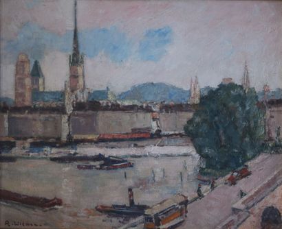 * André WILDER (1871-1965).
La Seine à Rouen,...