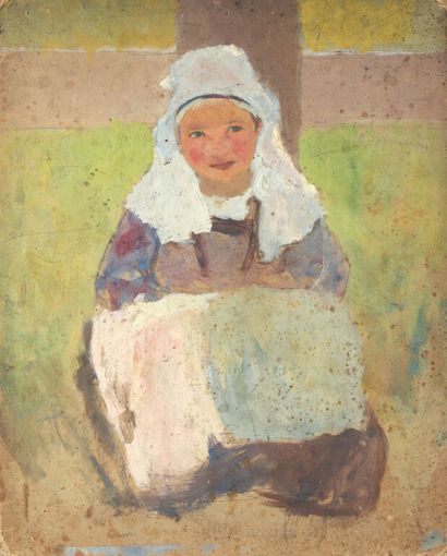 Fernand PIET (Paris 1869 -1942).
Petite Bretonne...