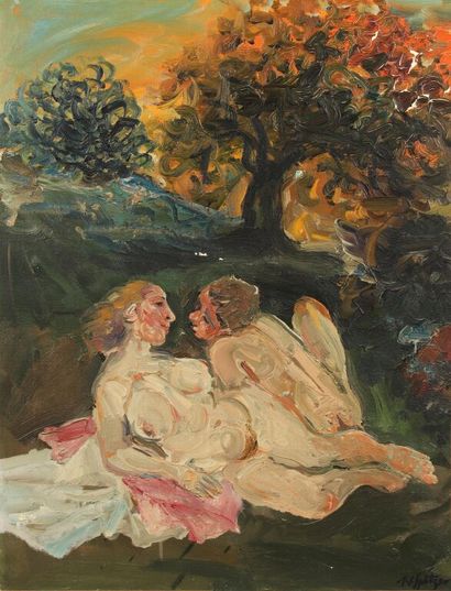 Walter SPITZER (1927-2021).
Nude couple in...