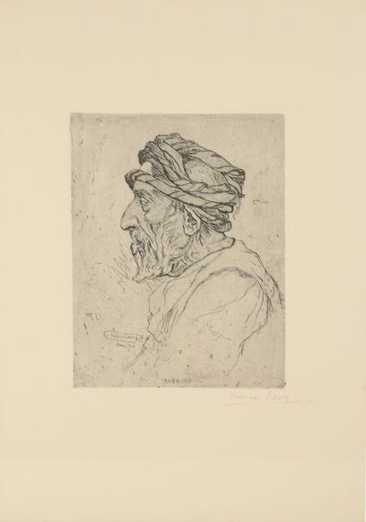 Moses LEVY (1885-1968). 
Tunisien de profil...