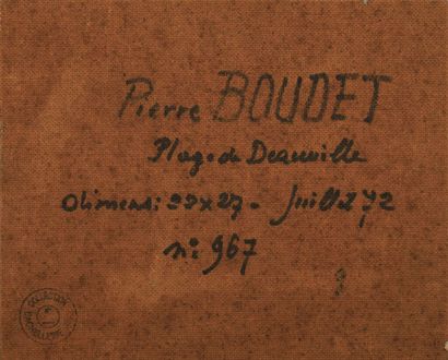Pierre BOUDET (1915-2010).
Plage de Deauville,...