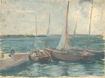 Fernand PIET (Paris 1869 -1942).
Voiliers...
