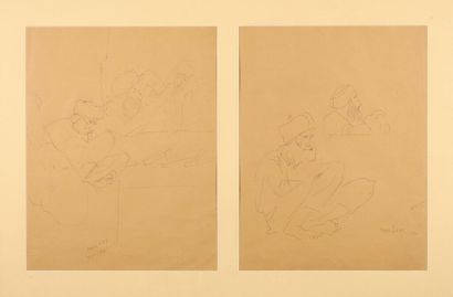 Moses LEVY (1885-1968).
Hommes en prière,...