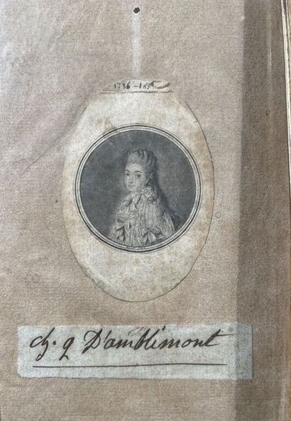 - ALIX (1762-1817). 
Portrait en médaillon...