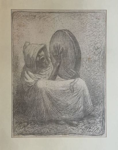 Alphonse LEVY (1843-1918).
Le tambourin.
Lithographie....