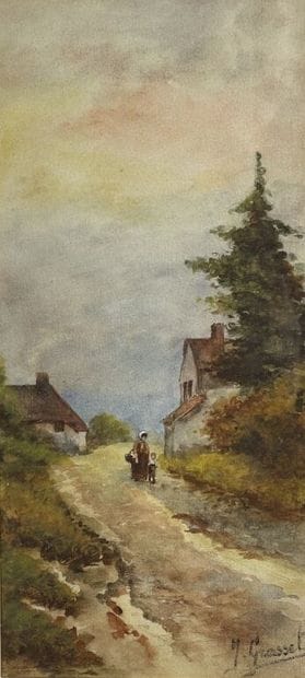 J. GRASSET.
Paysages de campagne formant...