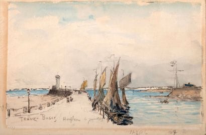 FRANK-BOGGS (1855-1926).
Honfleur, 4 juin...