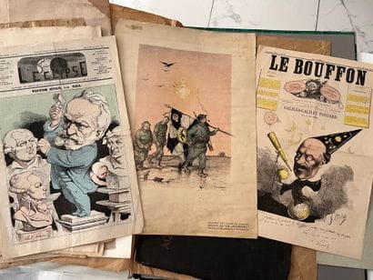 [Varia]. Ensemble de gravures, affiches,...