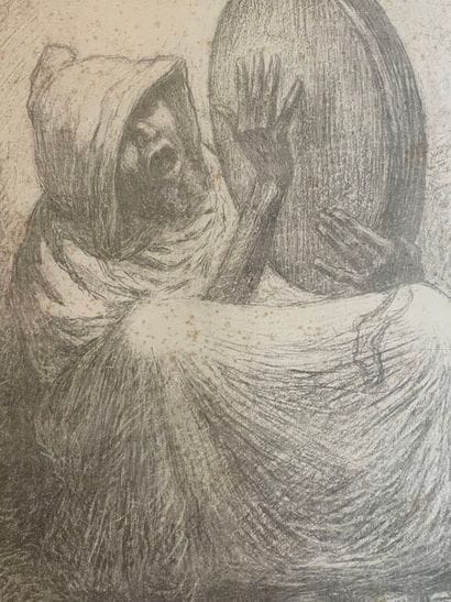 Alphonse LEVY (1843-1918).
Le tambourin.
Lithographie....