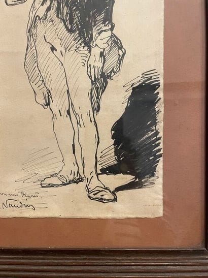 Bernard NAUDIN (1876-1946). 
Soldat. 
Encre....