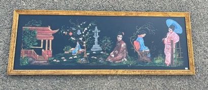 École française du XXe siècle. 
Scène japonisante....